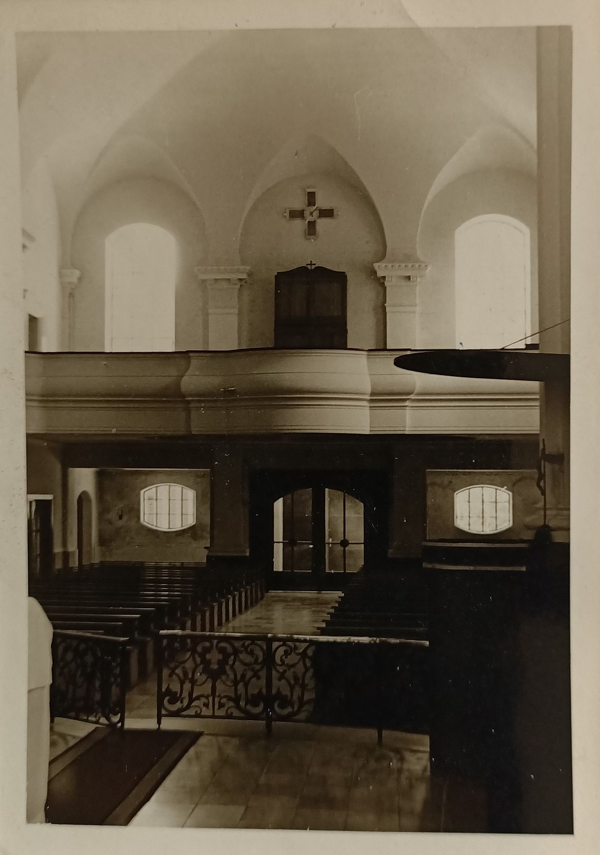 Multiplexorgel Firma E. F. Walcker und Co. auf der Orgelempore 1956 - Foto Privatbesitz