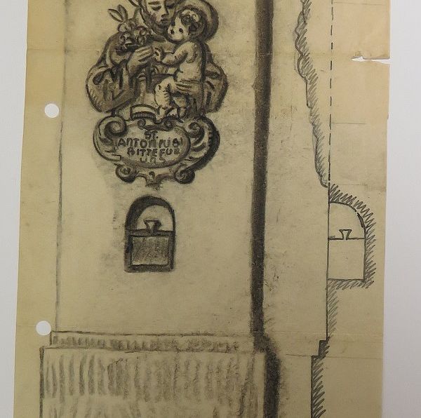 Entwurf, verworfen, Hans Faulhaber für Antonius Majolika - Kath. Kirchengemeinde Salvator Lichtenrade Archiv
