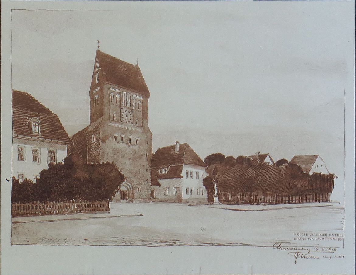 Entwurf 1913 Carl Kühn, Quelle: Archiv Katholische Kirchengemeinde Salvator Lichtenrade