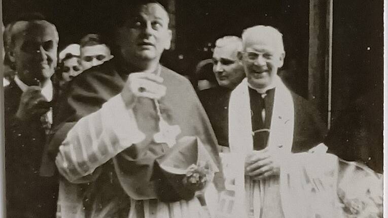 Besuch Erzbischof Bengsch ca. 1964 - Chronik Katholische Kirchengemeinde Salvator-Lichtenrade